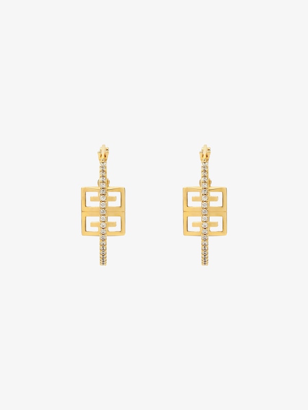 Givenchy 4G earrings in metal with crystals Los más vendidos