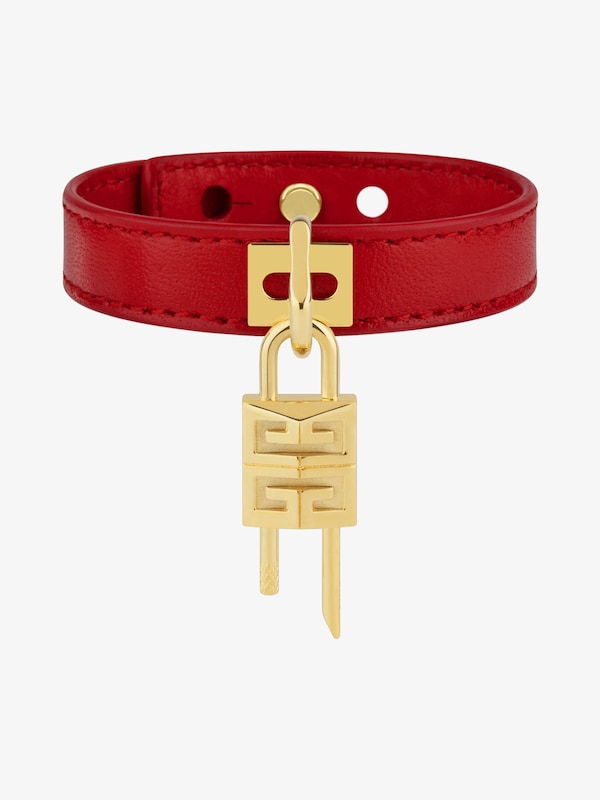 Givenchy Mini Lock bracelet in metal and leather Tienda