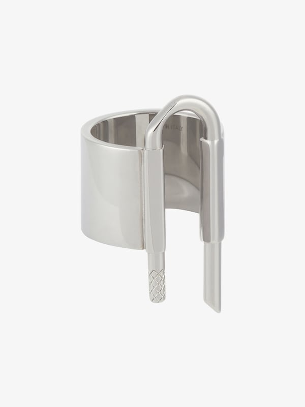 Givenchy U Lock ring in metal Mejor oferta