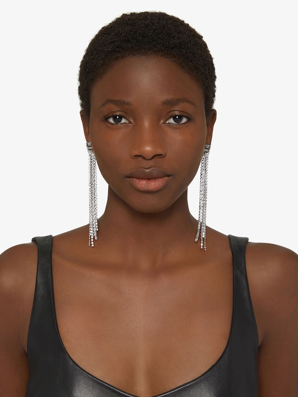 Givenchy 4G Liquid earrings in metal with crystals Últimos 3 días