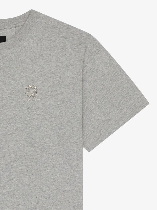 Givenchy T-shirt in cotton with crystals and 4G detail Libre de impuestos