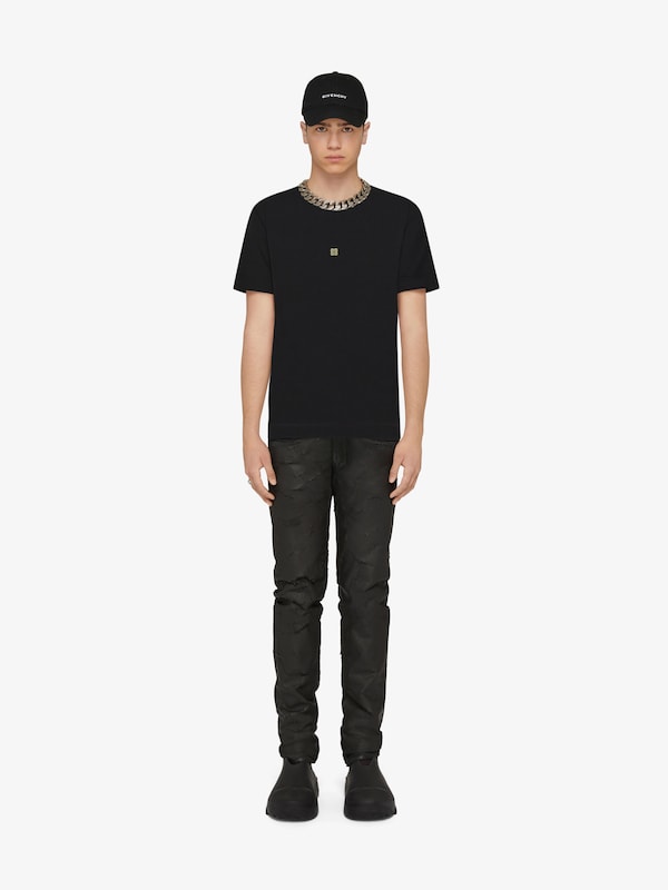 Givenchy Slim fit t-shirt in cotton with 4G detail Oferta exclusiva