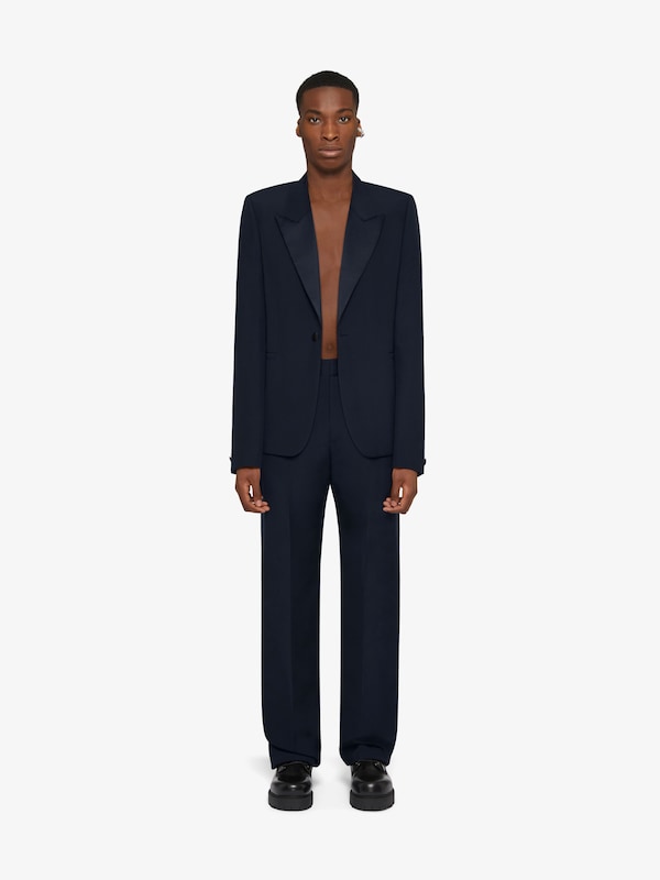Givenchy Tailored pants in wool with satin piping Gran oferta