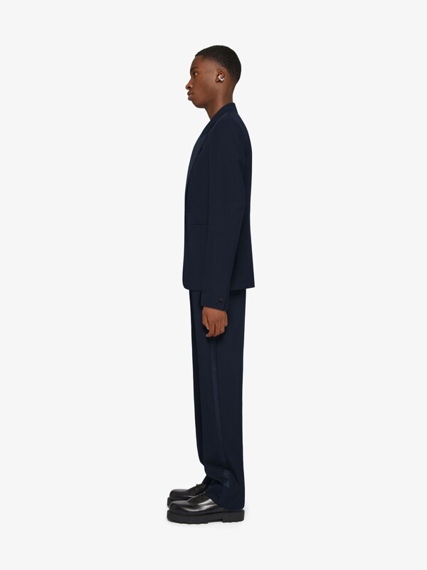 Givenchy Tailored pants in wool with satin piping Gran oferta