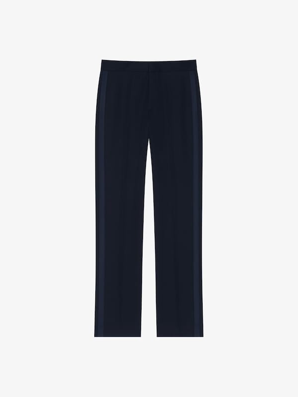 Givenchy Tailored pants in wool with satin piping Gran oferta