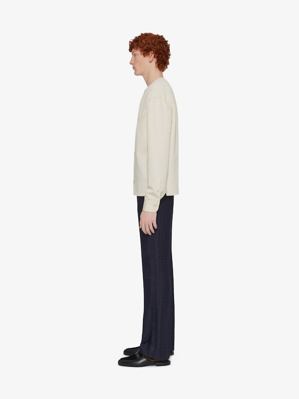 Givenchy Slim fit pants in monogram 72 wool and silk Rebajas de fábrica