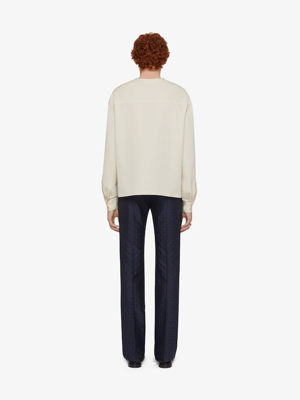 Givenchy Slim fit pants in monogram 72 wool and silk Rebajas de fábrica