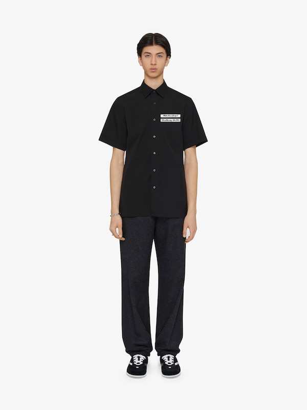 Givenchy Shirt in poplin with GIVENCHY gros grain