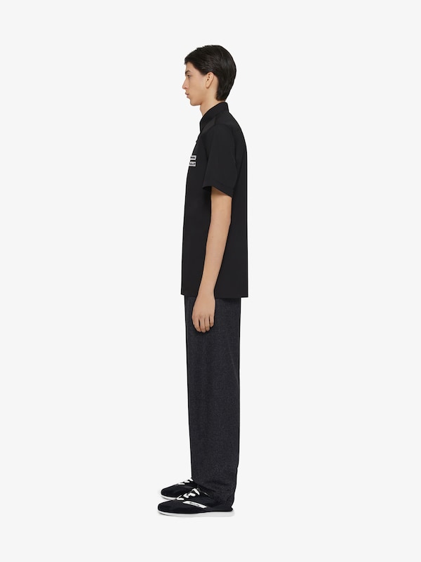 Givenchy Shirt in poplin with GIVENCHY gros grain Liquidación
