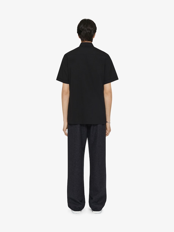 Givenchy Shirt in poplin with GIVENCHY gros grain Liquidación