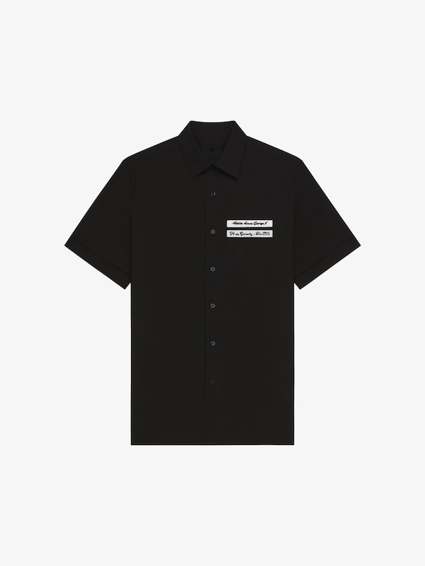 Givenchy Shirt in poplin with GIVENCHY gros grain Liquidación