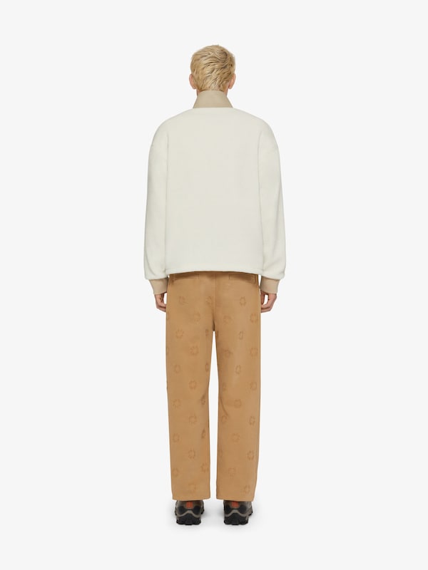 Givenchy Zipped sweatshirt in fleece and leather Rebajas baratas