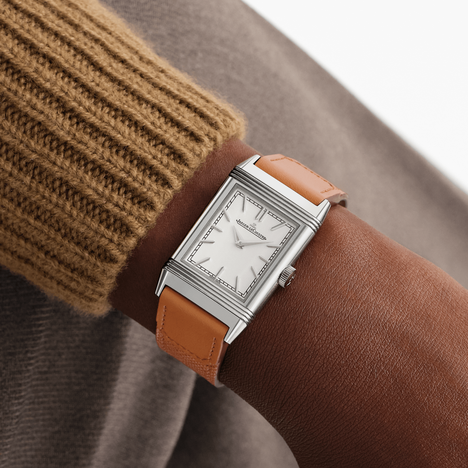 Jaeger-LeCoultre Reloj manual para hombre en acero inoxidable Reverso Tribute Monoface Q7168420 Ahorra y exporta
