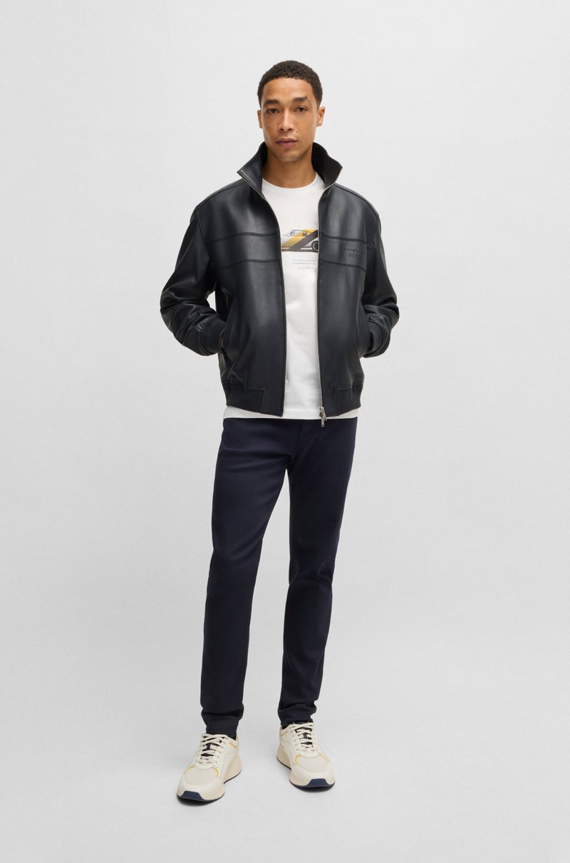 ﻿Hugo Boss Chaqueta Porsche x BOSS regular fit de piel Grandes descuentos