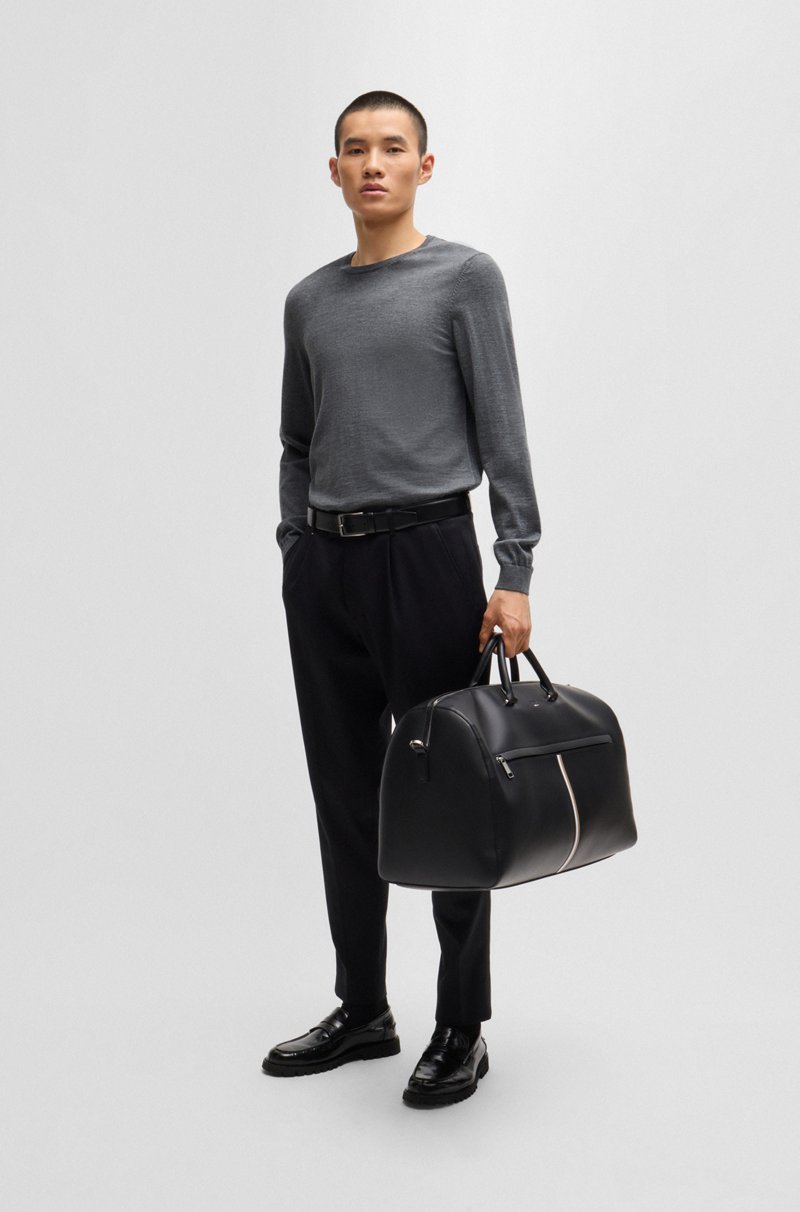 Hugo Boss Jersey slim fit de cuello redondo en lana merina Tienda de fábrica
