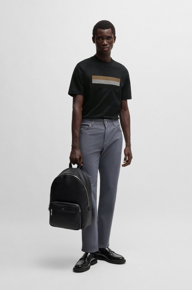 Hugo Boss Camiseta de algodón mercerizado con ilustración de la marca Precios de Black Friday
