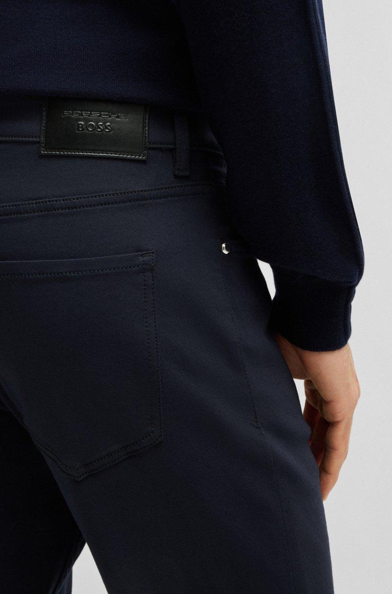 Hugo Boss Vaqueros Porsche x BOSS tapered fit de tejido vaquero elástico técnico en tono azul Libre de impuestos