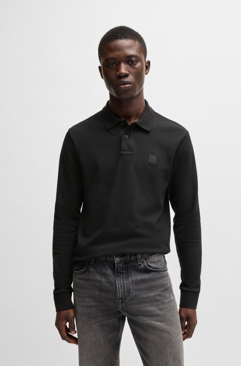 Hugo Boss Polo slim fit de algodón elástico con parche de logo Descuentos del mes
