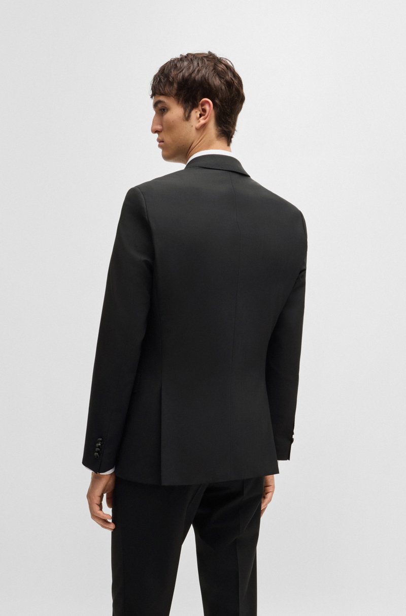 Hugo Boss Traje slim fit en lana virgen elástica Oferta exclusiva