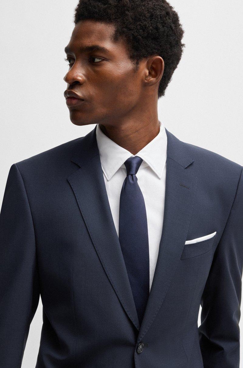 Hugo Boss Traje slim fit en lana virgen elástica Ofertas de temporada