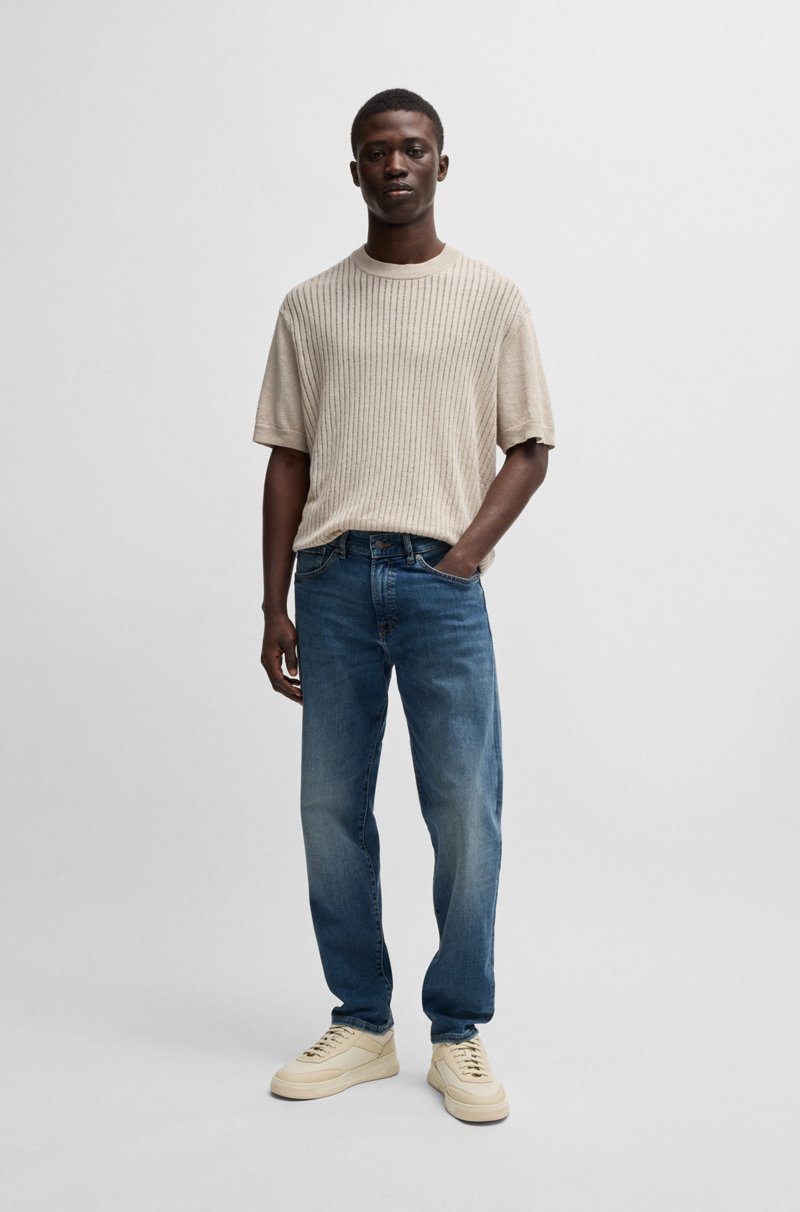 Hugo Boss Vaqueros Maine regular fit en tejido denim superelástico azul Grandes ahorros