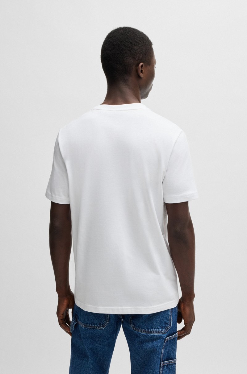 Hugo Boss Camiseta de algodón con cuello redondo y estampado de temporada En línea