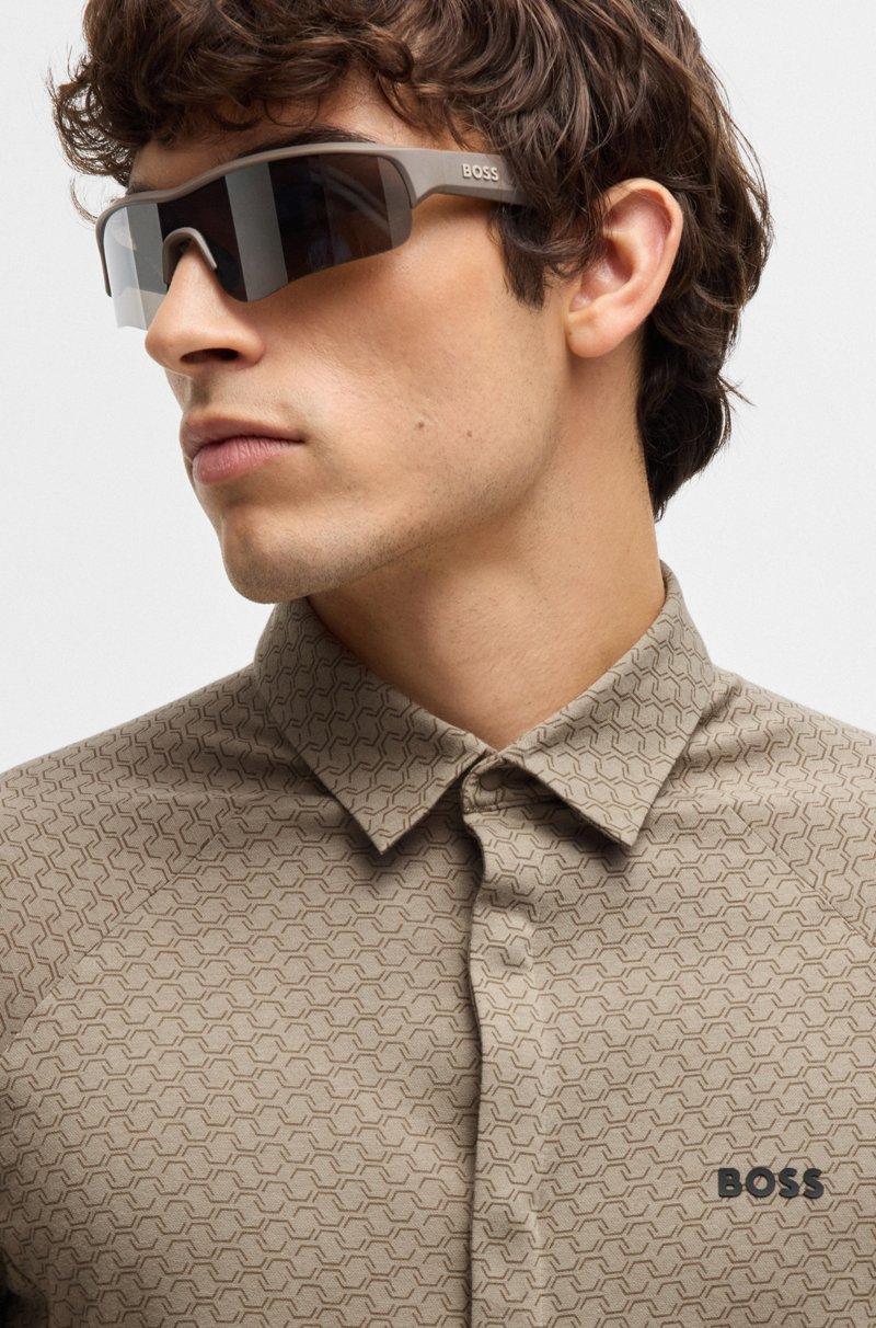 Hugo Boss Camisa regular fit en punto de piqué de algodón Outlet online