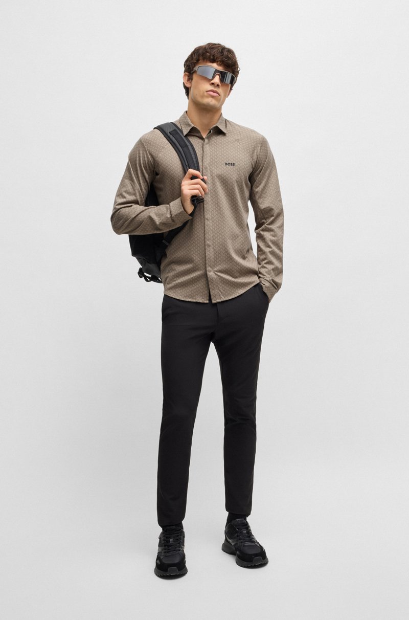 Hugo Boss Camisa regular fit en punto de piqué de algodón Outlet online