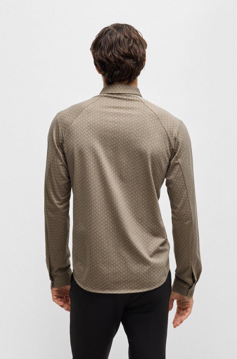 Hugo Boss Camisa regular fit en punto de piqué de algodón Outlet online