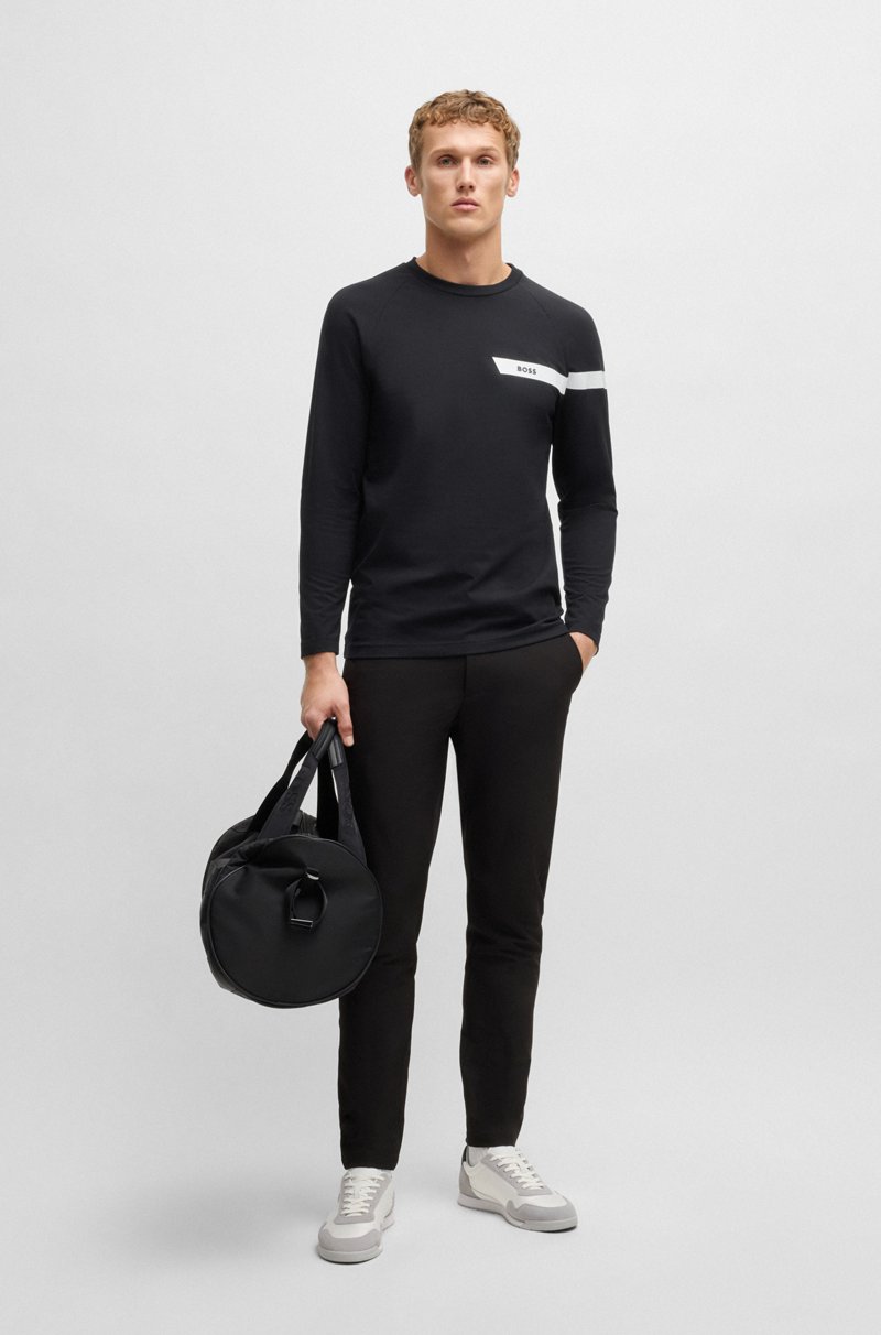 Hugo Boss Camiseta de algodón elástico con detalle de logo Rebajas