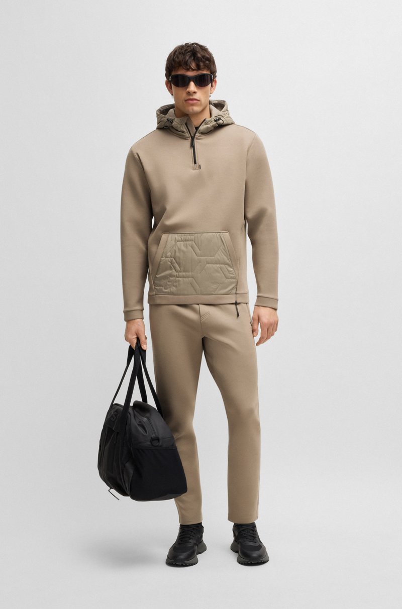 Hugo Boss Sudadera con capucha cuello con cremallera y guateado acolchado Ofertas