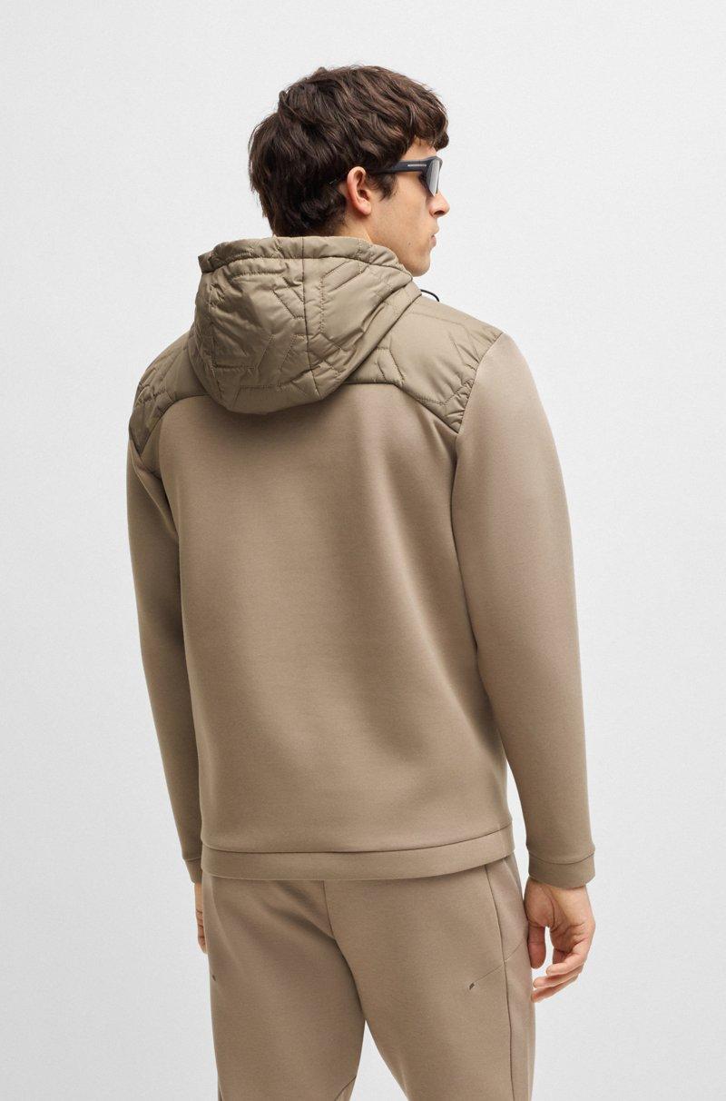 Hugo Boss Sudadera con capucha cuello con cremallera y guateado acolchado Ofertas