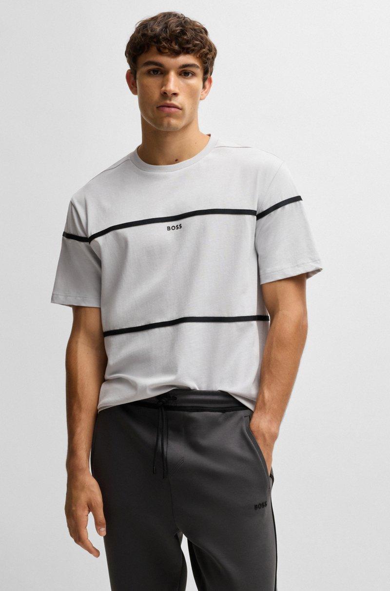 Hugo Boss Pantalones de chándal de algodón con cinta y logo Rebajas baratas