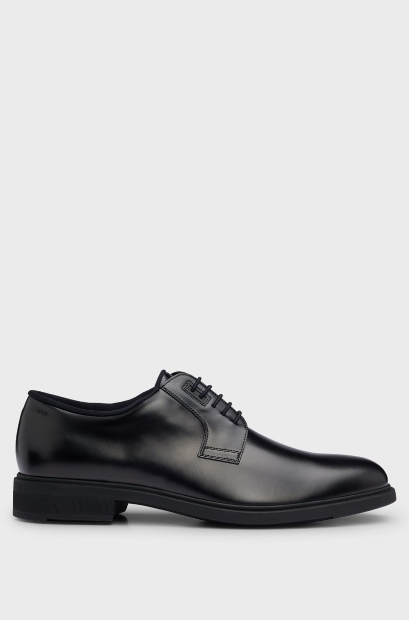 Hugo Boss Zapatos Derby de piel con ribetes elaborados en Italia Descuento