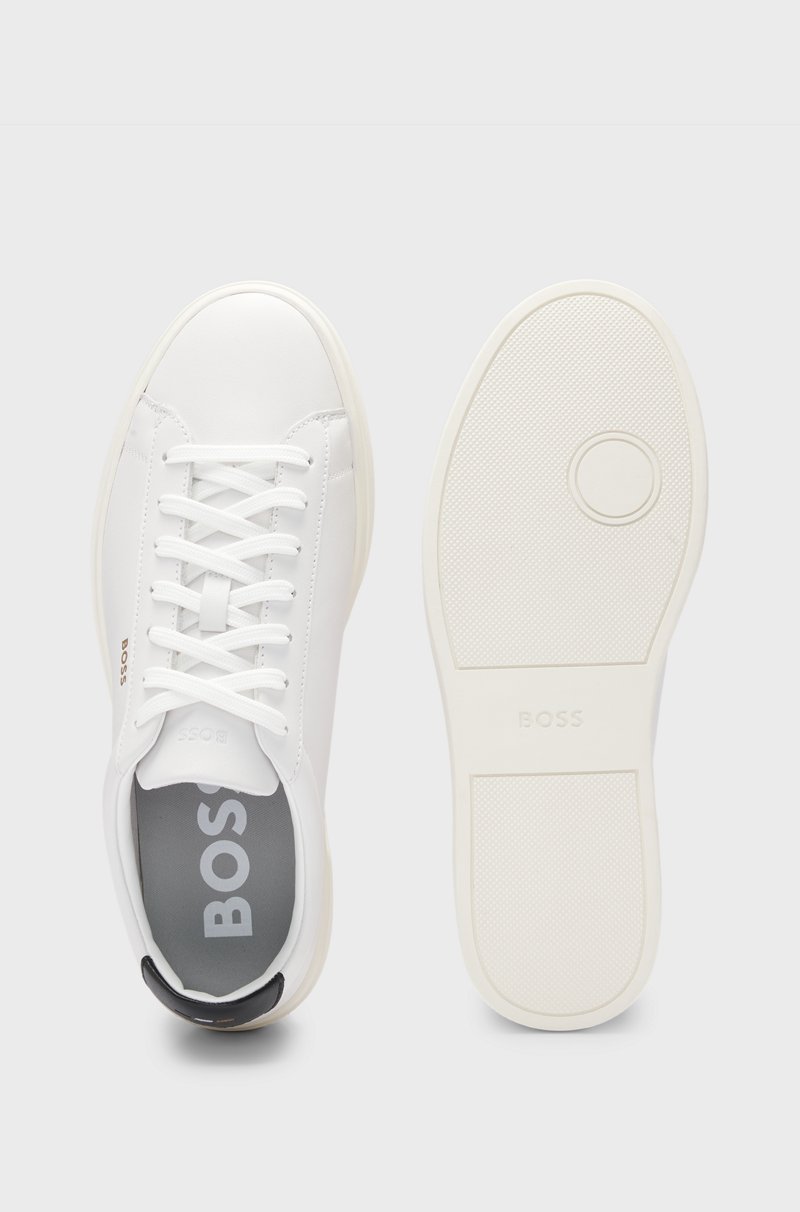 Hugo Boss Deportivas de piel pulida con cordones y detalles de logo Tienda