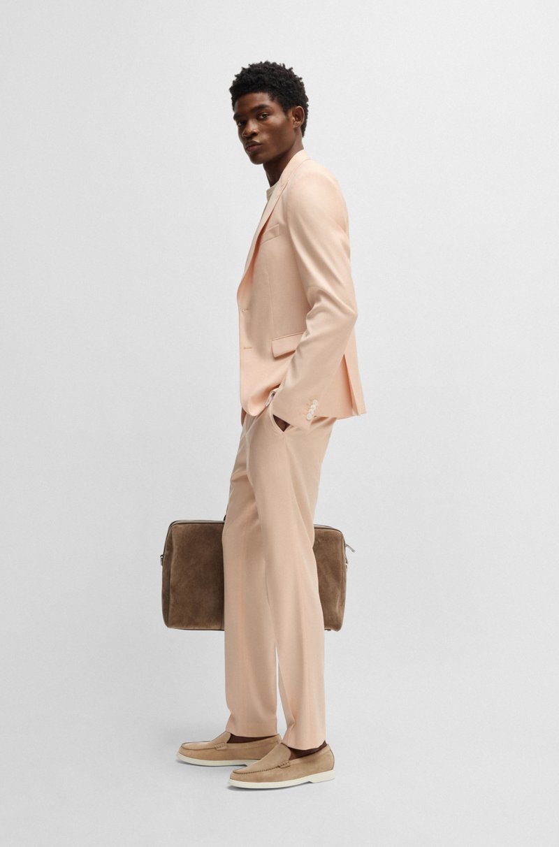 Hugo Boss Mocasines de ante con suela en contraste Rebajas online