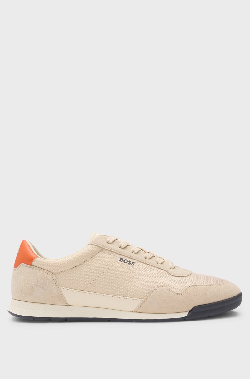 Hugo Boss Deportivas con cordones en diferentes materiales con ribetes de ante Rebajas top
