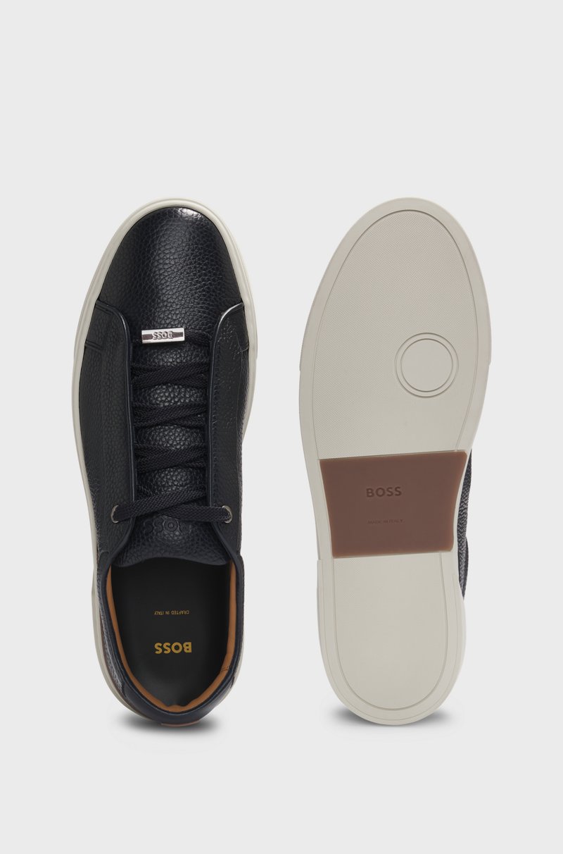 Hugo Boss Deportivas Gary de piel granulada con logo en la trabilla de los cordones Envío gratis