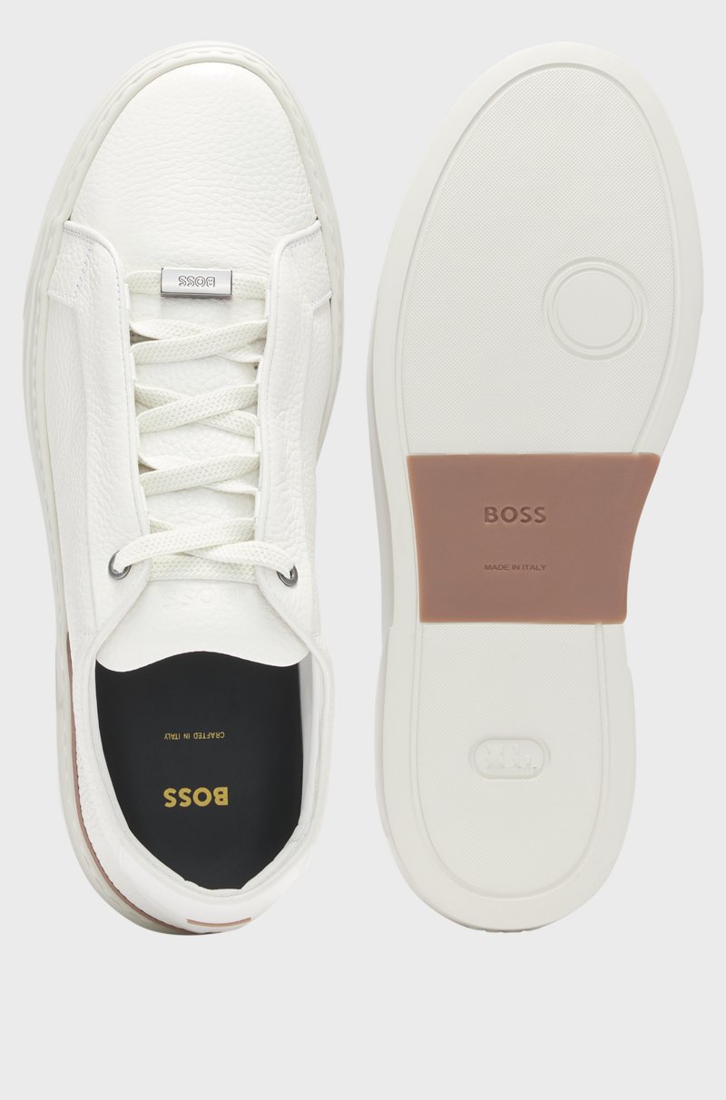 Hugo Boss Deportivas Gary de piel bruñida con cordones ocultos Últimos 3 días