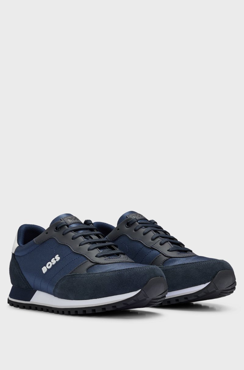 Hugo Boss Deportivas con apliques de piel sintética inspiradas en las zapatillas de correr Precios de Black Friday