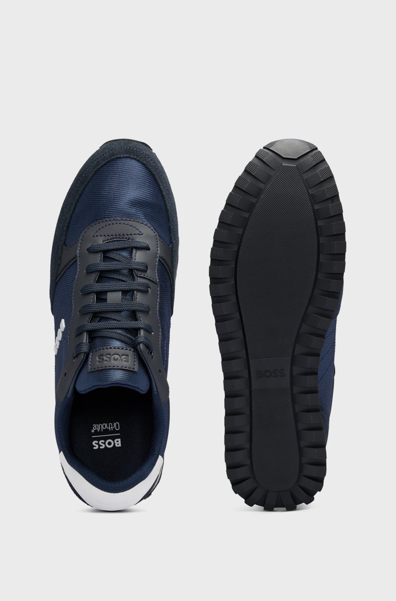 Hugo Boss Deportivas con apliques de piel sintética inspiradas en las zapatillas de correr Precios de Black Friday