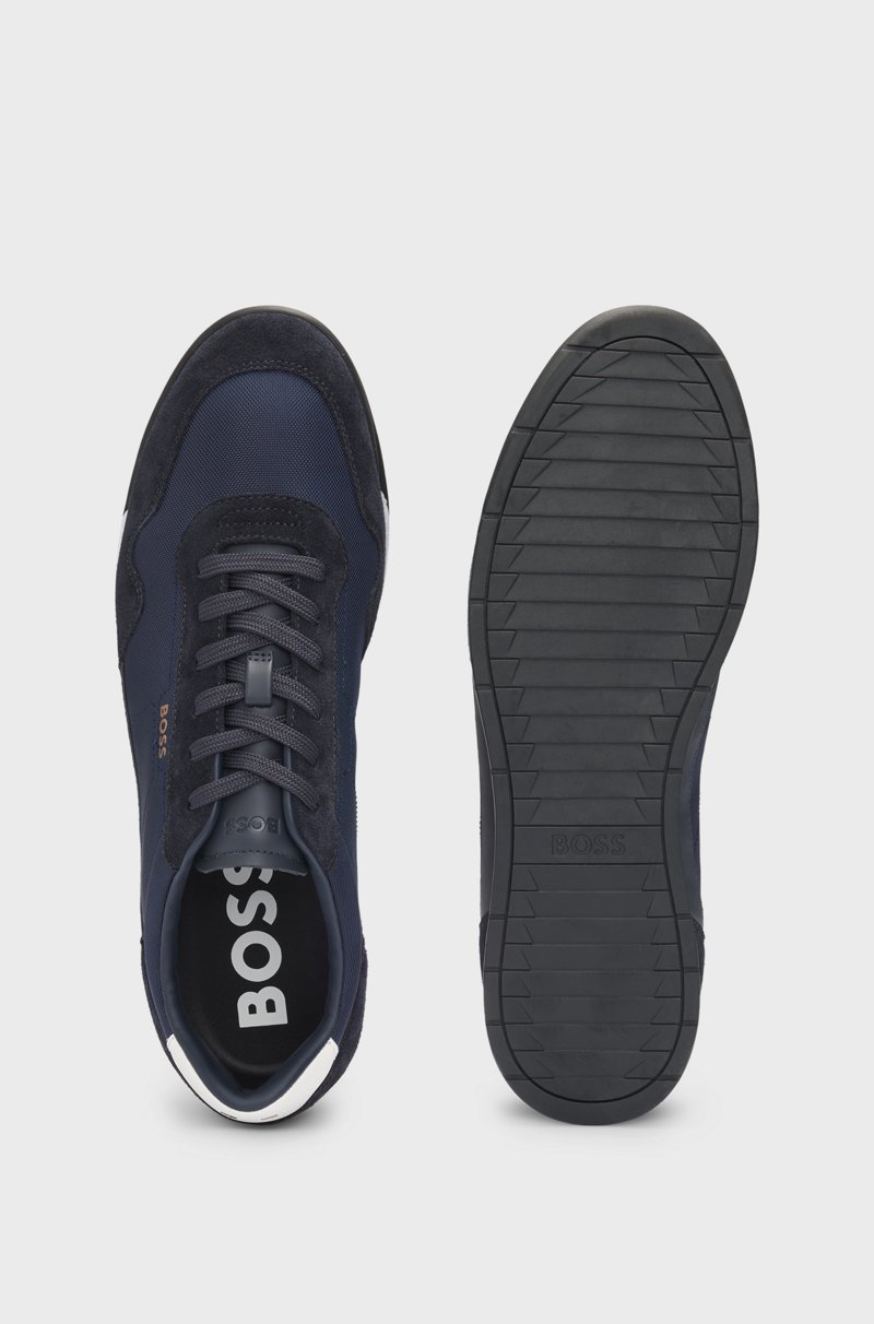 Hugo Boss Deportivas con cordones en diferentes materiales con ribetes de ante En oferta