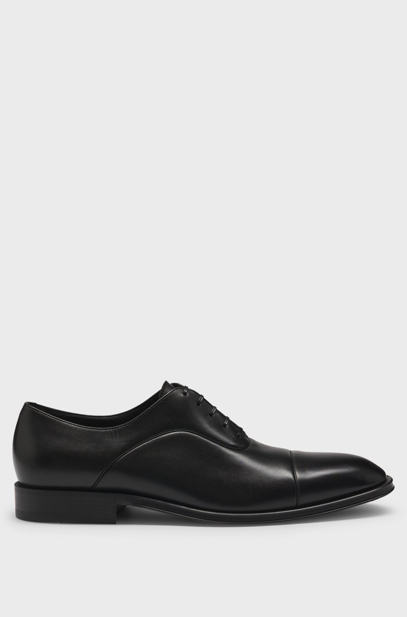 Hugo Boss Zapatos Oxford de piel lisa con puntera marcada Libre de impuestos