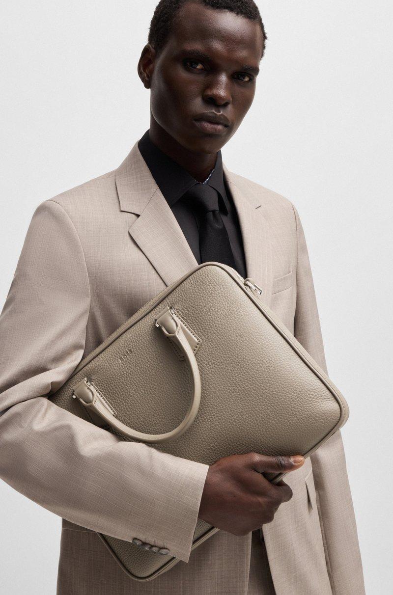 Hugo Boss Portadocumentos de piel italiana con detalles de la marca Rebajas de fin de temporada