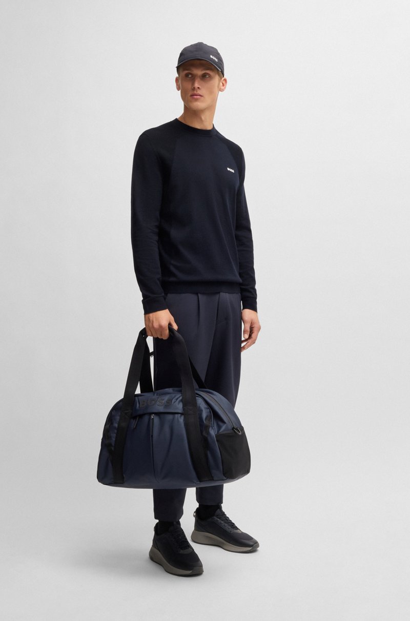 Hugo Boss Bolsa de viaje de piel sintética con detalles del logo En línea
