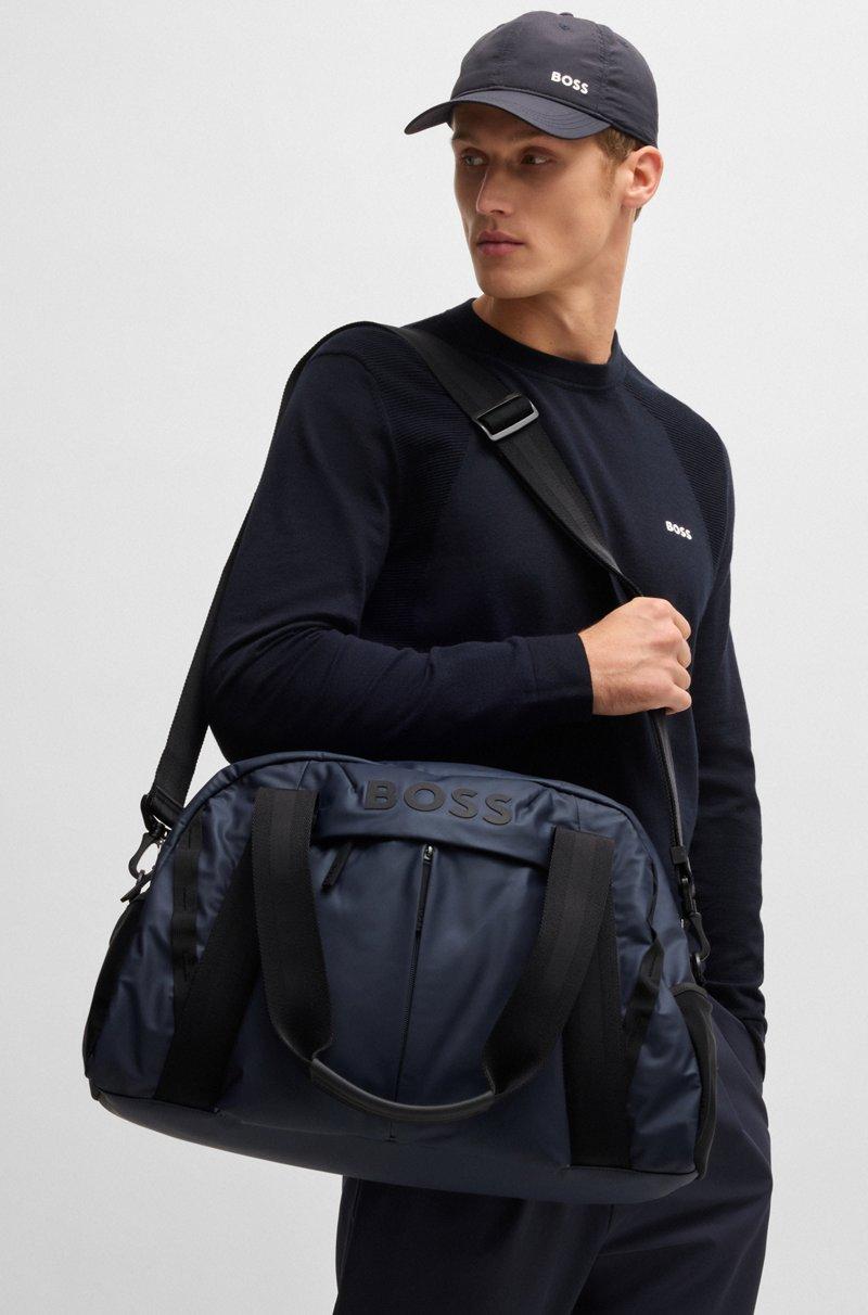 Hugo Boss Bolsa de viaje de piel sintética con detalles del logo En línea