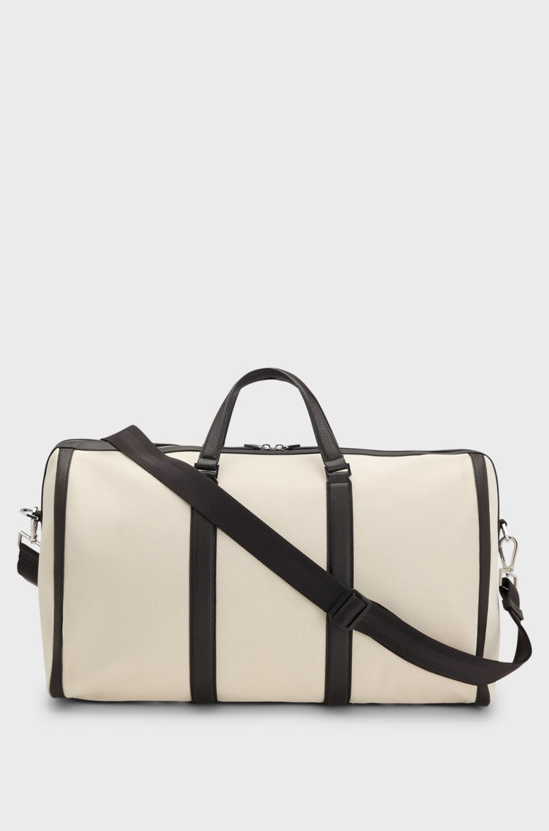 Hugo Boss Bolsa de viaje de lona con apliques de piel Outlet