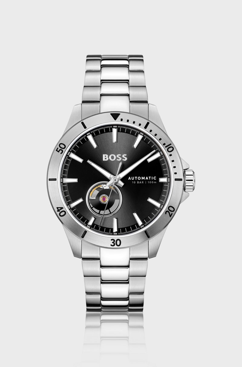 Hugo Boss Reloj de acero inoxidable con mecanismo automático japonés