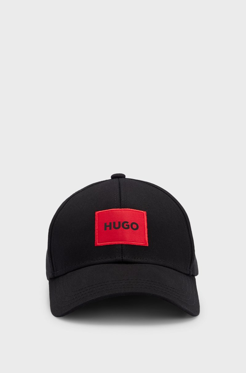 Hugo Boss Gorra de sarga de algodón con etiqueta con logo roja Gran oferta