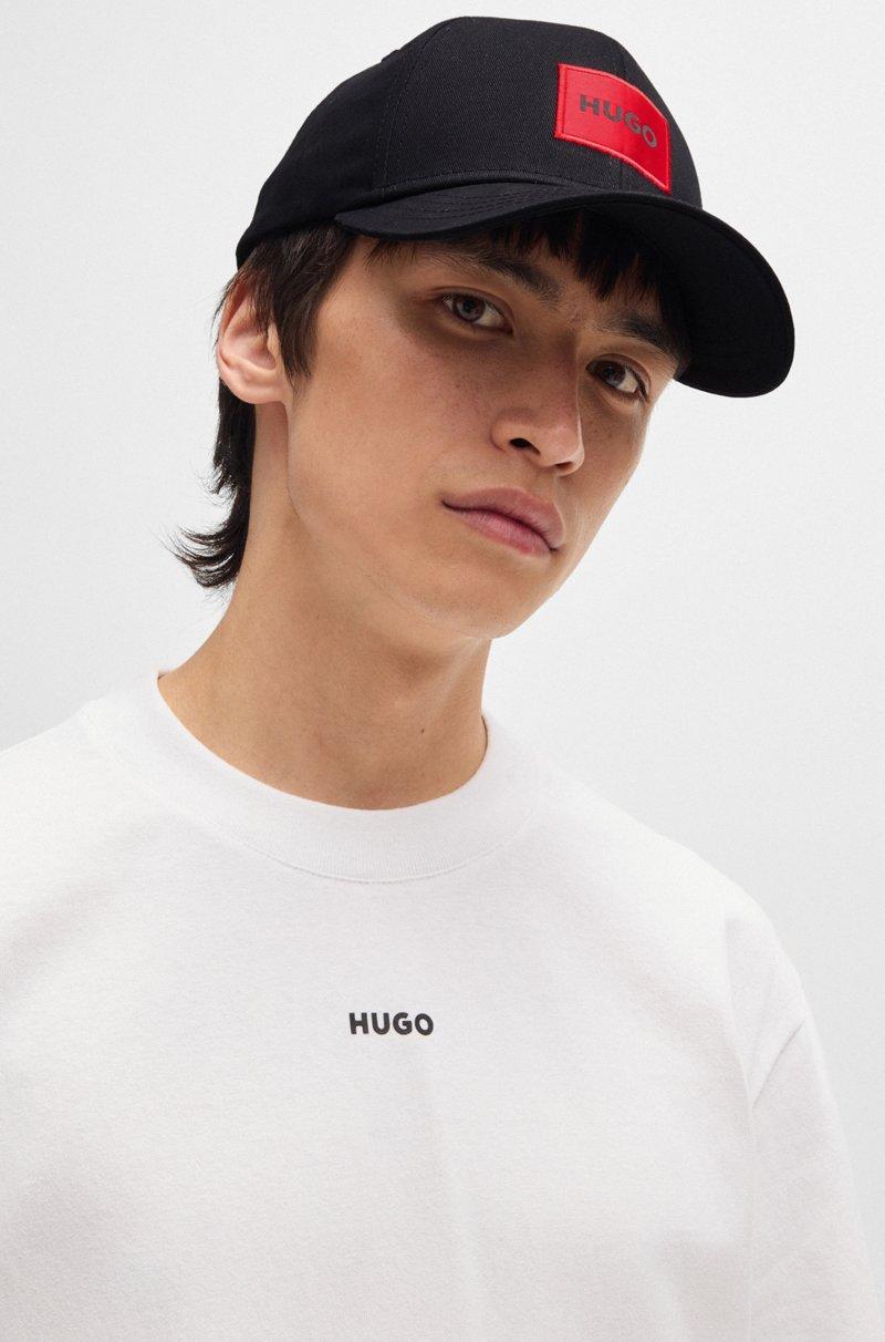 Hugo Boss Gorra de sarga de algodón con etiqueta con logo roja Gran oferta